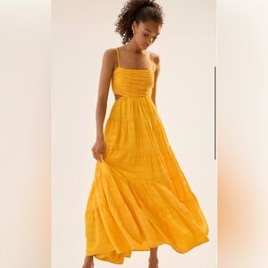 Anthropologie Let Me Be Cutout Tiered Dress